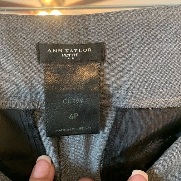 Grey Curvy Ann Taylor slacks - Picture 3 of 4